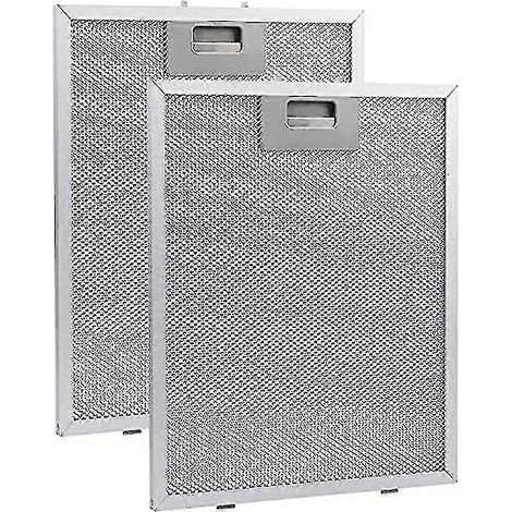 Lot de deux filtres pour hottes de cuisine compatibles avec les hottes en aluminium à extraction et ventilation, filtrant efficacement les graisses. (1/5)