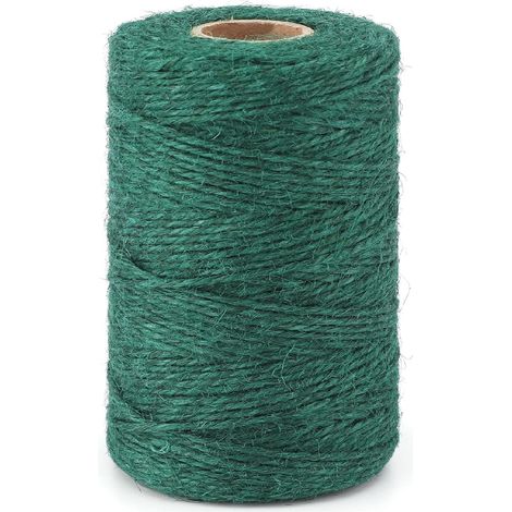 2mm Jute Rope, 200M Green Jute Twine, Hemp Rope, Natural Hemp Twine for Gardening,DIY,Package Gift,Decor (1/5)