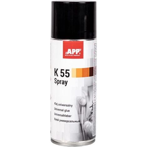 Colle universelle - Spray - Tous supports - Idéal réparation tissu voiture - APP K55 - 400ml (1/5)