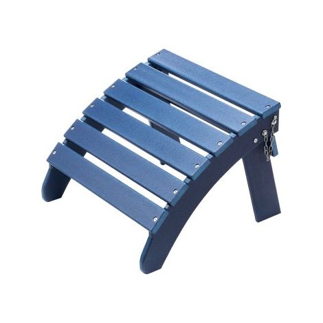 Reposapiés Adirondack Plegable de Plástico HDPE de 475 x 480 x 350 mm, Reposapiés Adirondack Resistente a la Intemperie para Silla Adirondack para Porches Exteriores, Césped, Patios, Azul (1/5)