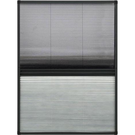 Moustiquaire plissée pour fenêtre Aluminium 80x120 cm (1/5)