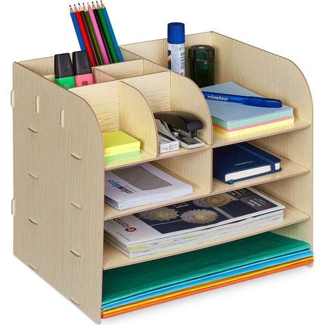 Organizador de escritorio con compartimento de almacenamiento