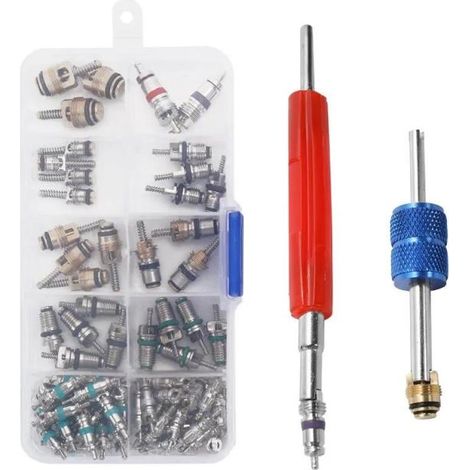 Kit de núcleo de válvula de aire acondicionado automotriz para R12/R134a con herramientas de extracción