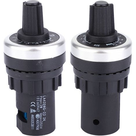 LA42DWQ High Accuracy Variable Speed Adjustable Single Circle Potentiometer 22mm 2K (1/5)