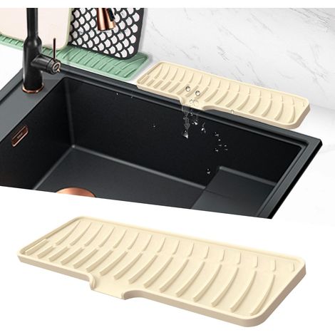 1 Tapis Égouttoir, Silicone, 42x10cm, Drainage Rapide, Antidérapant, Cuisine Salle De Bain (1/5)