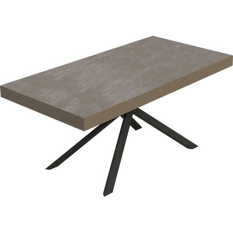 Tavolo allungabile 180/284x90 cm Niket tortora gambe antracite