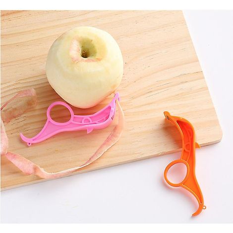 Set mit 4 Edelstahl-Gemüseschälern – Tragbarer, manueller Ringschäler für Äpfel, Orangen und Kartoffeln (1/4)
