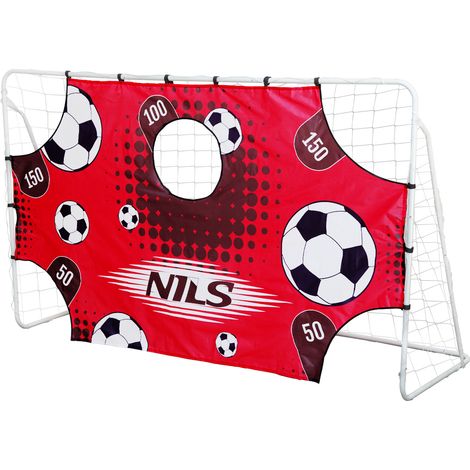 BR240P Porta da calcio 2 in 1 con rete e pannello di mira 240x150cm nils (1/5)