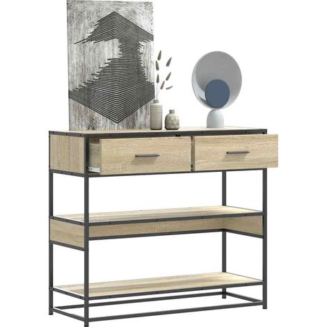 Konsolentisch Sonoma-Eiche 90x35x80 cm Holzwerkstoff