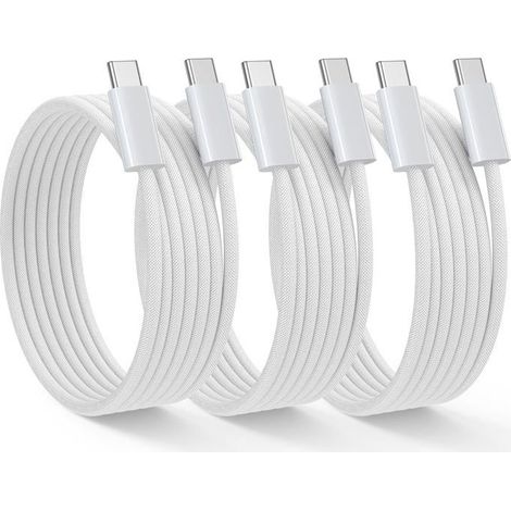 TRAHOO-Câble USB C vers USB C [1M, Lot de 3] Cable USB C 60W PD Charge Rapide Cable USB Type C pour iPhone 17 16 15 Pro Max,M[J273] (1/5)