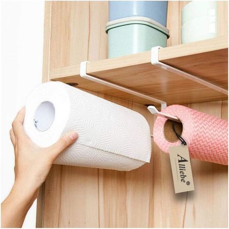 Küchenrollenhalter zur Anbringung unter dem Schrank, Papierrollenhalter ohne Bohren für Küche und Badezimmer (2 Stück) (1/5)