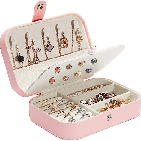 Boîtes à bijoux pour femmes, organisateurs de voyage pour bijoux de filles, petits coffrets de rangement pour bijoux (1/5)