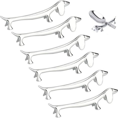 JSSEVN-6 Pièces Porte-Baguettes Supports de Baguettes en Inoxydable Repose-Baguettes Mignon en Forme de Teckel Support (1/5)
