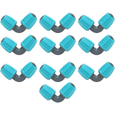 10Pcs 16mm/0.6in Lock Connecteur Barbelé, PE 90° Coude Tuyau Joint Jardin Agricole Irrigation Goutte À Goutte Raccord (1/4)