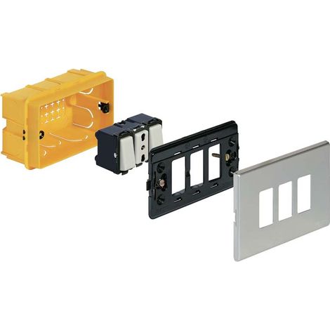 Bticino Supporto 2 posti scatola tonda Magic