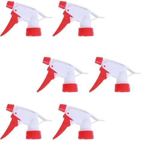 Set mit 6 verstellbaren Sprühdüsen für Wasserflaschen, gelb, Ersatzkopf für Garten, Küche, Büro, rot - (1/5)