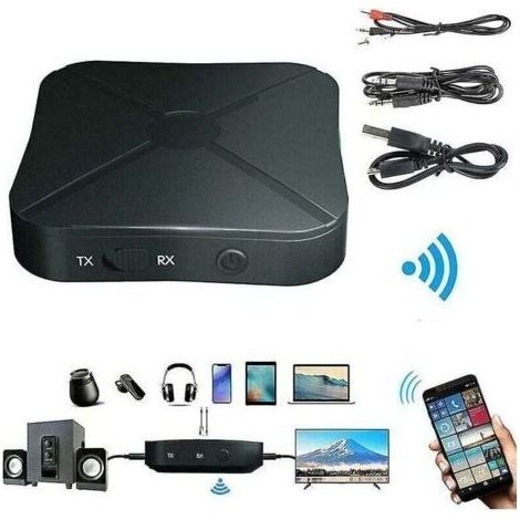 2 en 1 Bluetooth Transmetteur Récepteur Adaptateur Sans Fil Tv Stéréo Audio