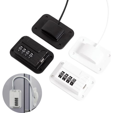 Serrure de porte de réfrigérateur et congélateur, 4 pièces, avec mot de passe, serrure de porte de réfrigérateur étanche pour réfrigérateur de cuisine (1/5)