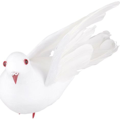 Fausse colombe blanche artificielle, décoration de maison, fournitures de noël, décorations de fête (1/5)