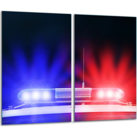 Schneidebrett aus Glas, 2x 30x52 cm, Polizei (1/5)