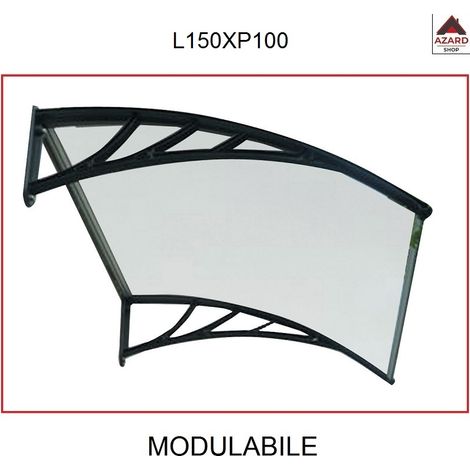 Pensilina Tettoia Con Supporto Resina Nera L150Xp100 Cm 1 Pz (1/4)
