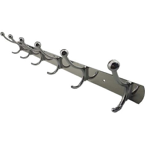 Wandtür Badezimmer Schlafzimmer montiert Kleiderbügel 6 Haken Mantel Hut Handtuch Haken Rack (1/5)