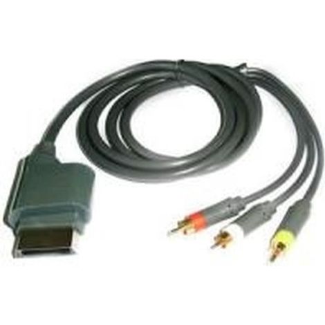 Câble AV - ADAPT - Xbox 360 - 1,8 m - 3 x RCA - Mâle-Mâle - Noir (1/2)