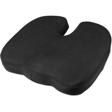 Coussin orthopédique Mousse à mémoire de forme Coussin assise ergonomique bureau voiture 45x35x7cm - Coussin coccyx orthopédique (1/5)