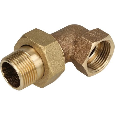Raccord à visser laiton rouge raccord coudé 3/4’’ FF/FM étanchement conique