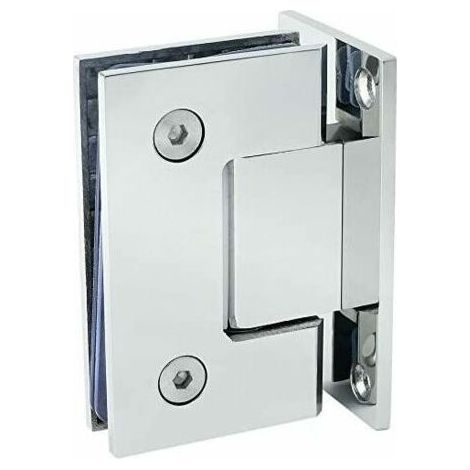 Charnière Charnière de porte en verre sans cadre en acier inoxydable Charnière de salle de douche pour porte en verre bidirectionnelle(pince de soudage de 4 mm à 90 degrés 304 lumière) (1/5)