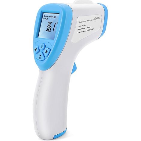 Thermomètre frontal sans contact numérique à écran LCD infrarouge avec alarme de fièvre pour bébé