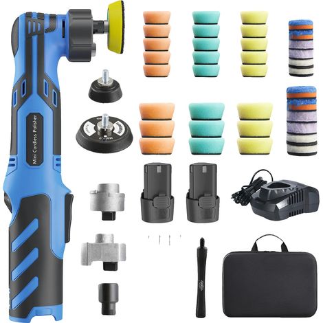 Polisseuse Mini Sans Fil, Vitesse Réglable, Design Léger, 2 BATTERIE (1/2)