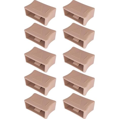 Curseur de latte 38mm pour sommier en plastique beige – Réglage de fermeté lombaire – Installation rapide et facile – Compatible avec lattes 38x8mm (1/5)