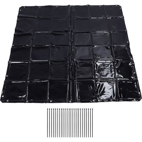 Rideau de soudage de sécurité 5,7 x 5,7 pieds, écran suspendu résistant aux UV à 6 niveaux avec attaches de câble pour atelier à usage industriel, vert foncé (1/5)