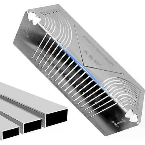 Präzisions-Winkelbogen-Markierungswerkzeug für 20–100 mm Vierkantrohre, effiziente Metallrohr-Sattel-Schneidführung, Rohrschloss-Messwerkzeug JXLGV (1/4)