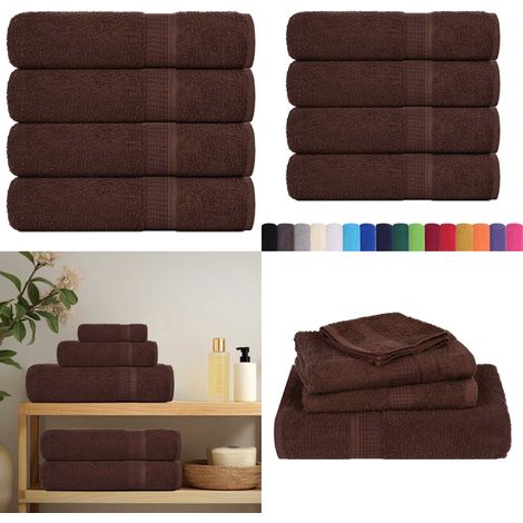 vidaXL Duschtücher 4 Stk. Braun 70x140 cm 360 g/m² 100% Baumwolle (1/5)