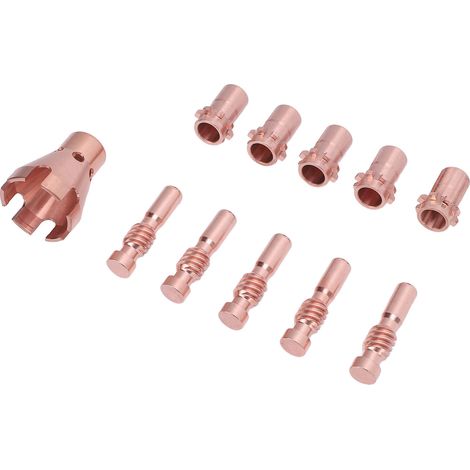 Kit d'accessoires pour pistolet de soudage MIG (11 pièces) : électrodes PCT80, pointes de protection et boîte de rangement pour découpeur plasma KP2062-3B1 et KP2065-1. (1/5)