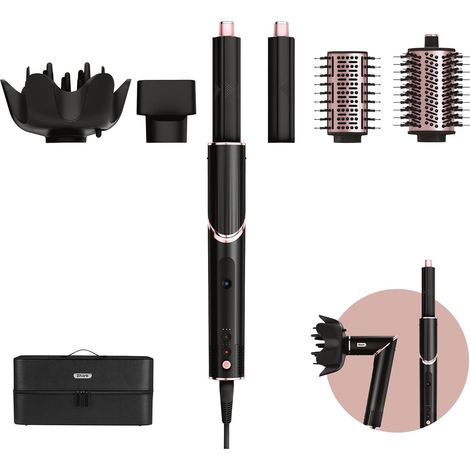 Sharkninja FlexStyle 5 en 1 secador de pelo negro rosa