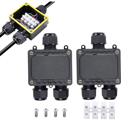 Boîte de jonction étanche/ 3 voies connecteurs de câble /M25 presse-étoupe Ø 9mm-12mm/Boîte de jonction de câble de type Y (1/5)