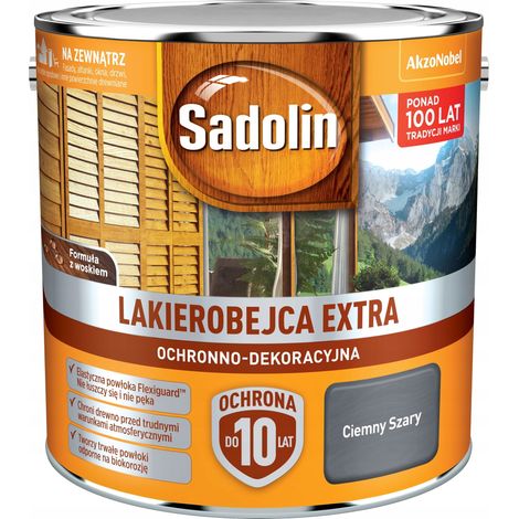 Sadolin EXTRA Lackbeize Dunkelgrau 2,5L 1 Stück (1/2)