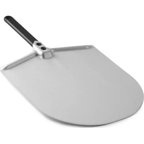 pala per pizza gimetal "amica" con manico nero 25 cm e testa in alluminio 30 cm (1/6)