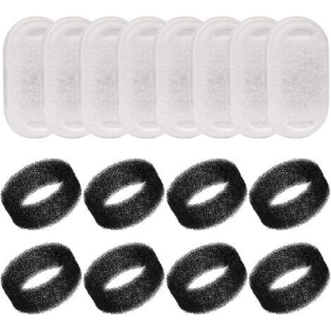 Filtres pour fontaines à chat, 16 filtres de rechange pour fontaines à chat et à chien, filtres à charbon actif pour fontaines à chat en acier inoxydable de 3,2 L (8 + 8 pièces)