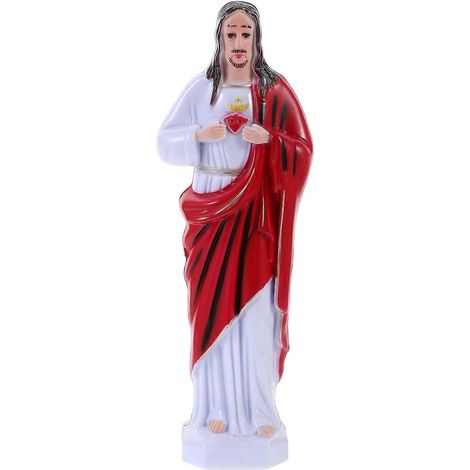 Ornement de Saint Jésus, statue de Saint Jésus, décoration de bureau-14.50X5.60X3.50CM-Red (1/4)