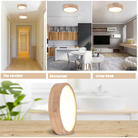 LED Plafonnier Industrielle Moderne Lumière Blanc Froid 6000K 30x30x4.5cm Lampe pour Salle de Bain Couloir Escalier (1/5)