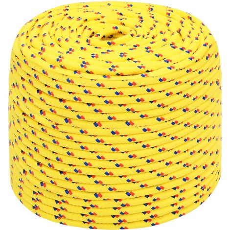 Corde de bateau, Corde de Chanvre, pour la Décoration, le Bricolage, le Jardinage Jaune 8 mm 100 m Polypropylène OIB5252E (1/5)