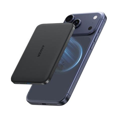 Batería externa Anker MagGo Nano A1665H11 5 000 mAh Qi2 15 W USB-C 20 W negra