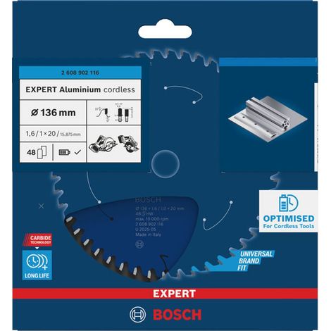 Bosch EXPERT Kreissägeblatt Aluminium, 136x20 mm, Z48