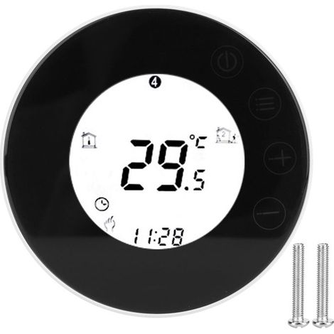 Termostato intelligente rotondo a LED con touch screen e controllo vocale. (1/5)