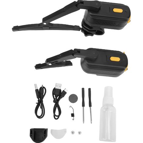Tergicristallo universale per casco da moto, 1200 mAh, ricaricabile, per parabrezza, 2 velocità regolabili, retrattile per visiera (1/5)