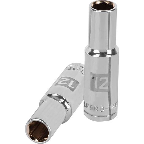 Llave vaso hexagonal larga, cuadro 1/2" - 12 mm